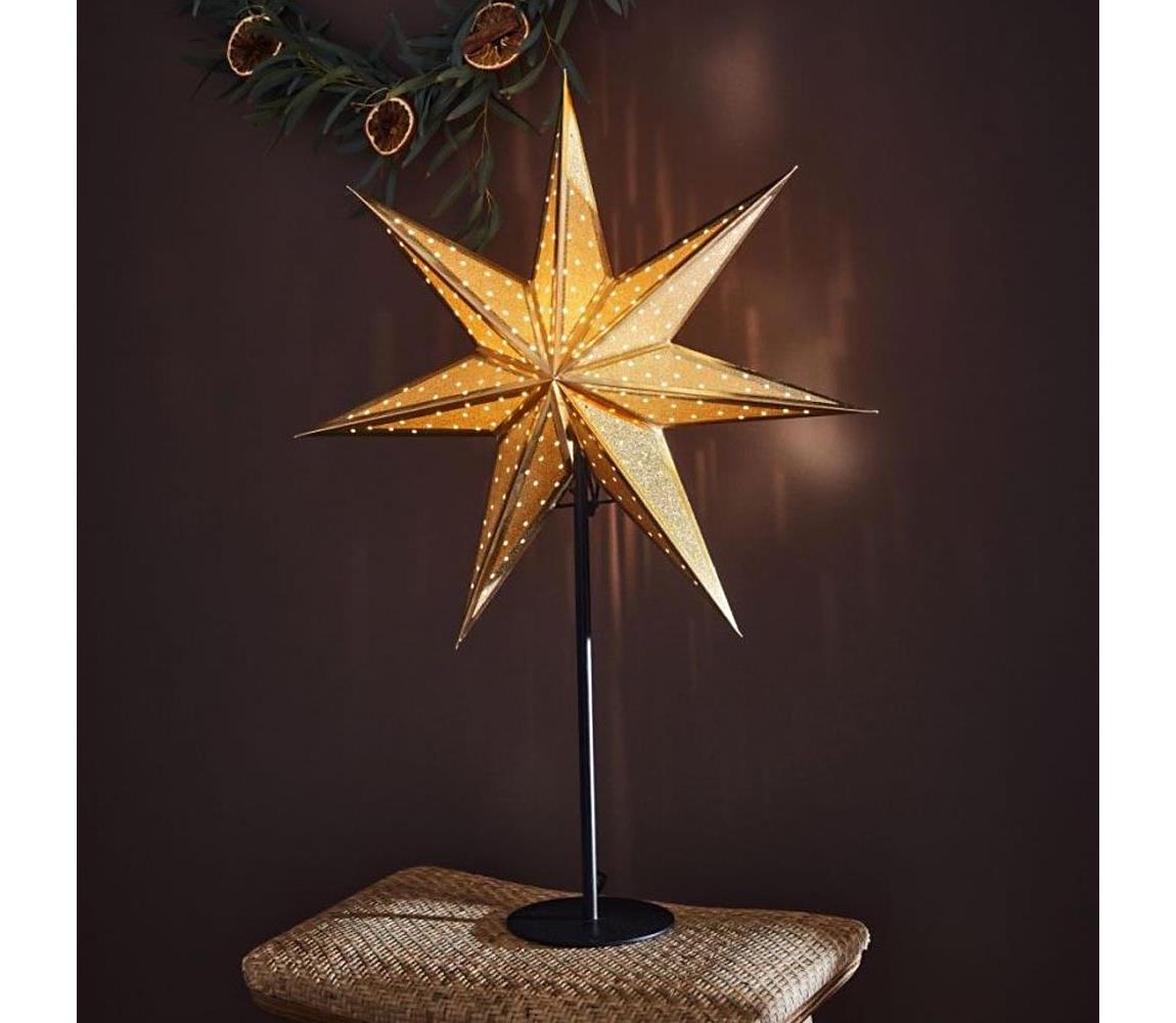 Markslöjd Markslöjd 705795 - Vánoční dekorace GLITTER 1xE14/25W/230V 65 cm černá/zlatá 