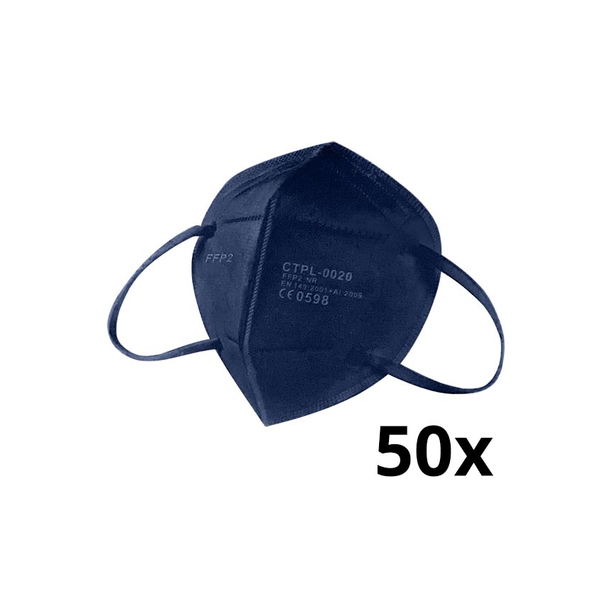 Media Sanex Respirátor FFP2 NR / KN95 Dark blue 50ks