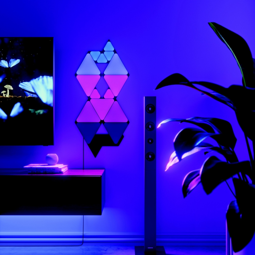 Nanoleaf - Rozšiřovací SADA 10x LED RGBW Stmívatelný panel MINI TRIANGLES LED/0,54W/230V 1200-6500K Wi-Fi