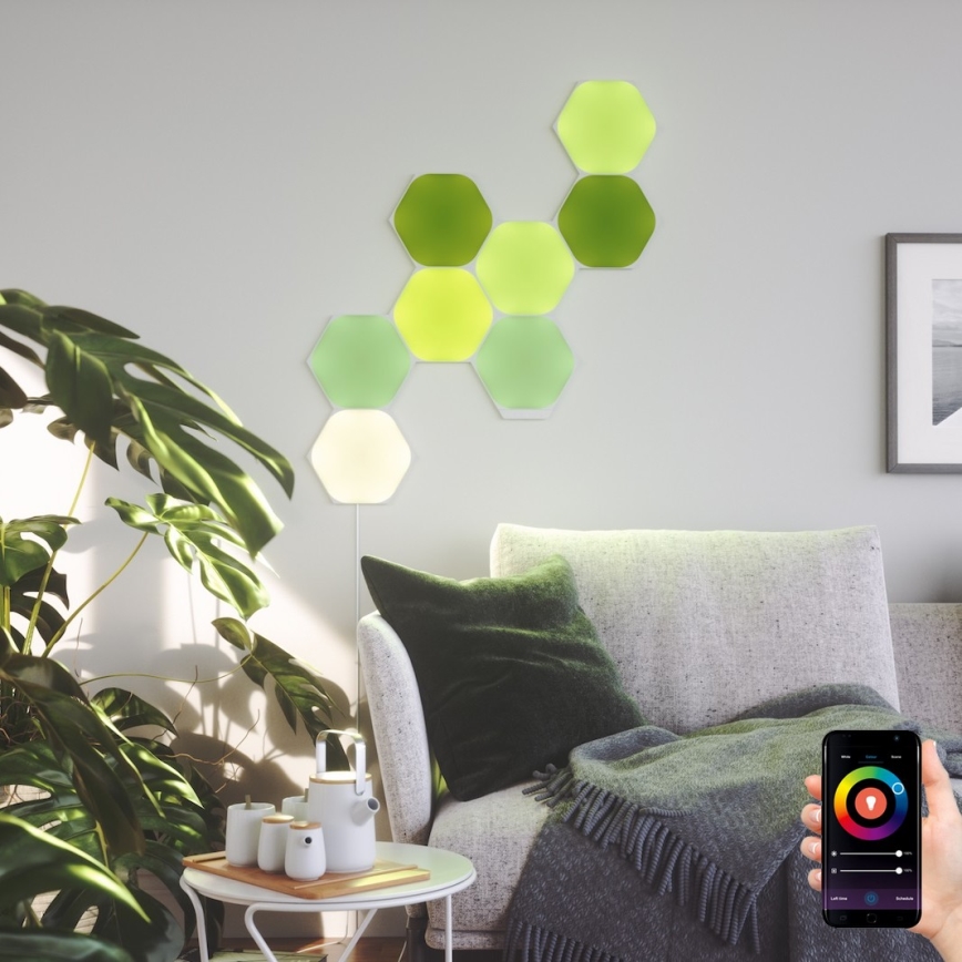 Nanoleaf - SADA 9x LED RGB Stmívatelný panel SHAPES HEXAGON LED/2W/230V 1200-6500K Wi-Fi