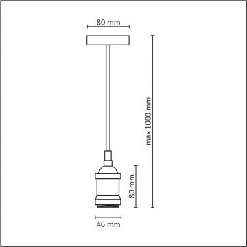 Napájecí kabel 1xE27/20W/230V