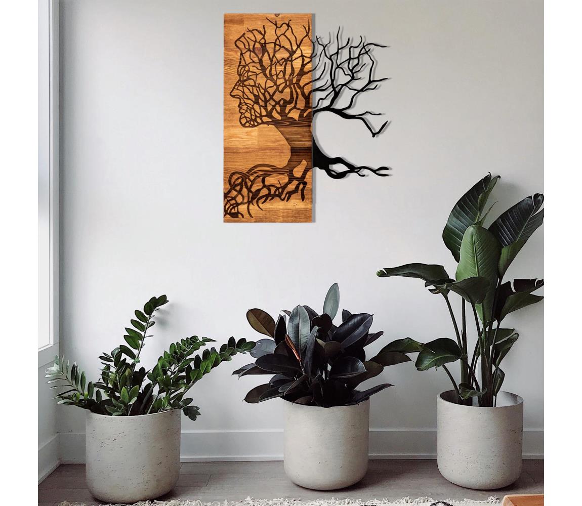 Asir Nástěnná dekorace 45x58 cm strom života dřevo/kov AS1639