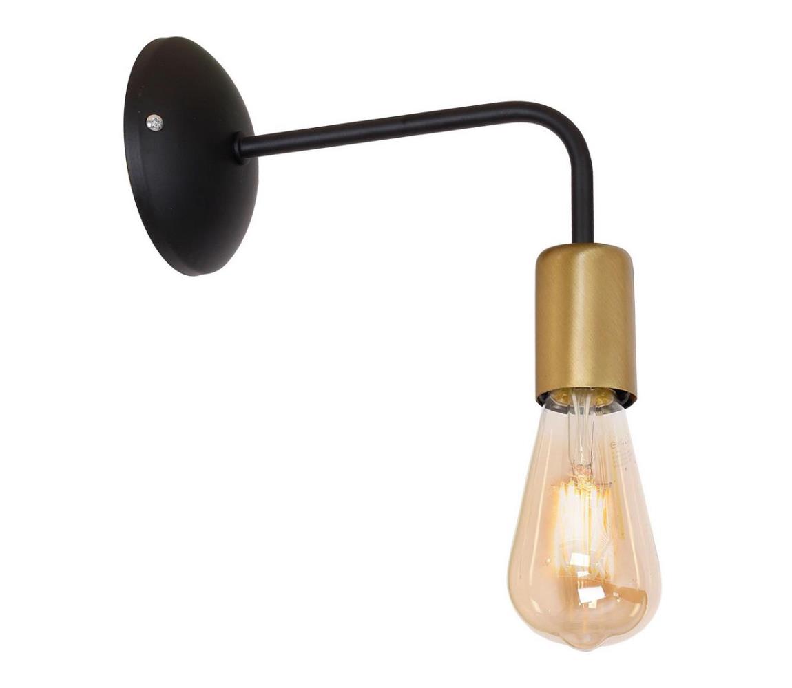  Nástěnná lampa BRENDA 1xE27/60W/230V černá/zlatá 