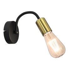 Nástěnná lampa DOW 1xE27/60W/230V černá/zlatá