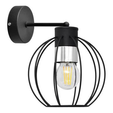 Nástěnná lampa STARLIGHT 1xE27/60W/230V černá/stříbrná