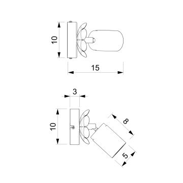 Nástěnné bodové svítidlo FLOWER 1xGU10/8W/230V bílá