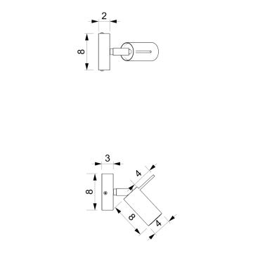 Nástěnné bodové svítidlo PRESTON 1xGU10/MR11/40W/230V bílá/zlatá