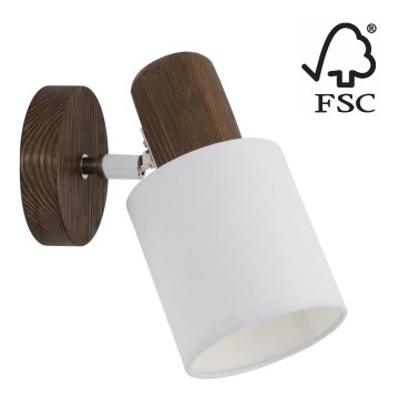 Nástěnné bodové svítidlo TRENDY 1xE27/15W/230V borovice – FSC certifikováno