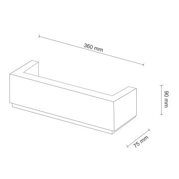 Nástěnné svítidlo BRICK 2xE14/12W/230V sádra/bílá