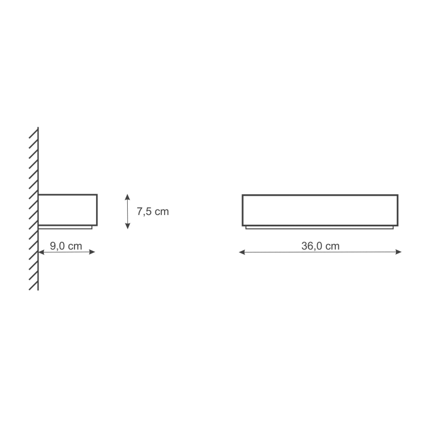 Nástěnné svítidlo BRICK 2xE14/12W/230V sádra/bílá