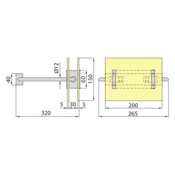 Nástěnné svítidlo PALIA R7s/100W/230V