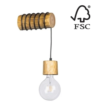 Nástěnné svítidlo PINO 1xE27/25W/230V borovice – FSC certifikováno