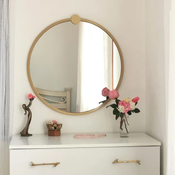 Nástěnné zrcadlo AYNA 60 cm zlatá