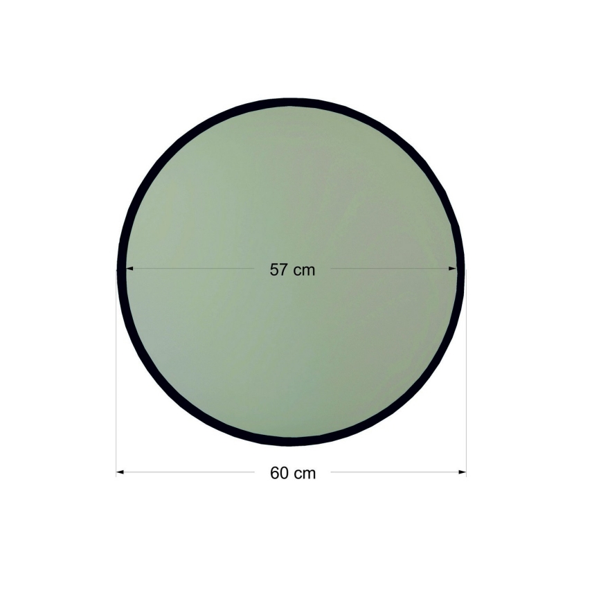 Nástěnné zrcadlo YUVARLAK pr. 60 cm černá