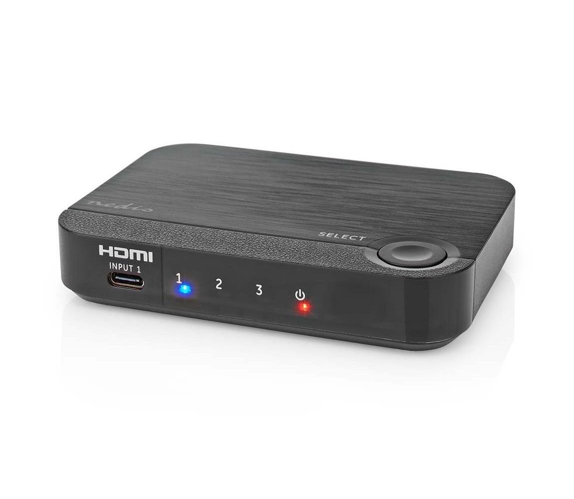 Nedis Nedis VCON6420AT - Profesionální tříportový HDMI převodník 4K USB-C na HDMI NE0577