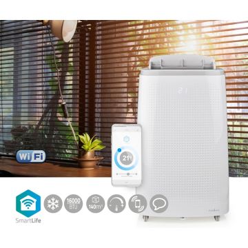 Chytrá mobilní klimatizace 3v1 včetně kompletního příslušenství 1800W/230V 16000 BTU Wi-Fi + dálkové ovládání