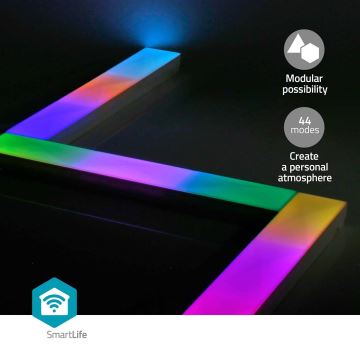 LED RGBW Chytrá stmívatelná lišta SmartLife LED/8W/230V Wi-Fi Tuya + dálkové ovládání