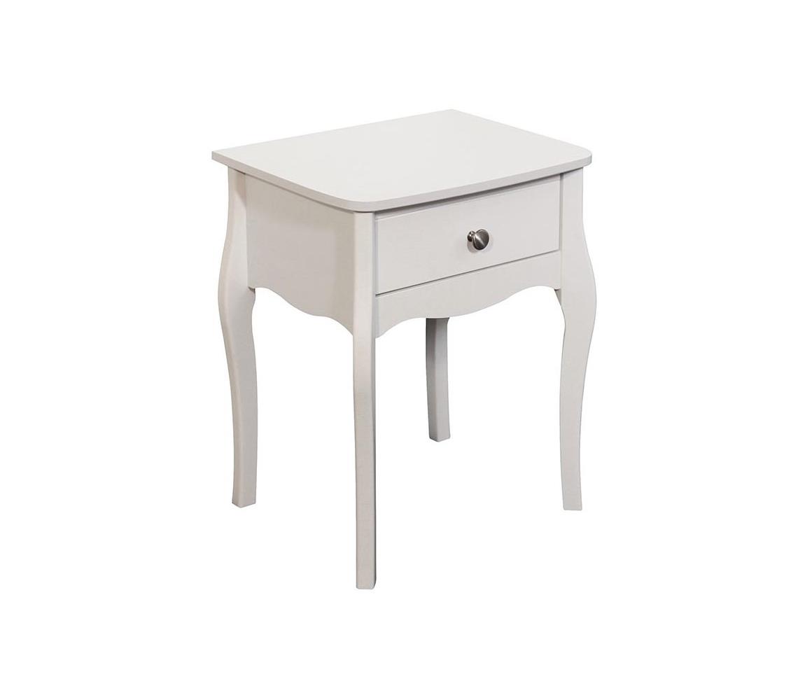 Konsimo Sp. z o.o. Sp. k. Noční stolek BAROQUE 55x45 cm bílá 