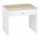Noční stolek BUBO 58x69 cm bílá/světlý buk