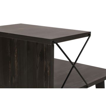 Noční stolek CROSS 55x50 cm hnědá