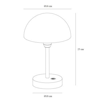 Nordlux - LED Stmívatelná nabíjecí venkovní stolní lampa ELLEN LED/2,8W/3,7V IP44 černá