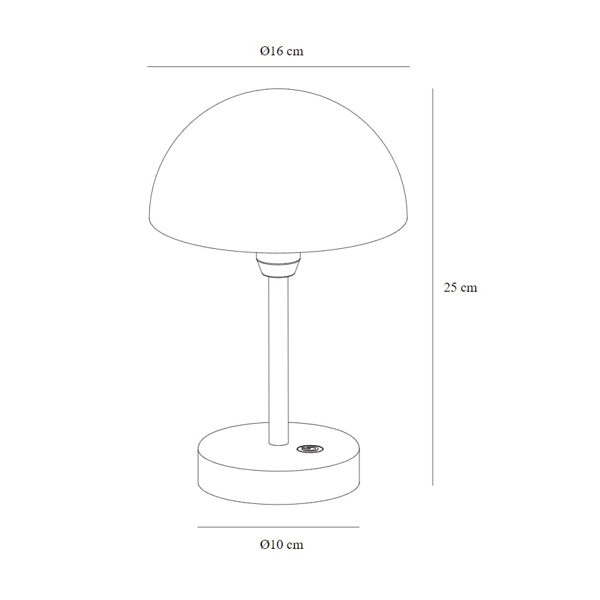 Nordlux - LED Stmívatelná nabíjecí venkovní stolní lampa ELLEN LED/2,8W/3,7V IP44 černá