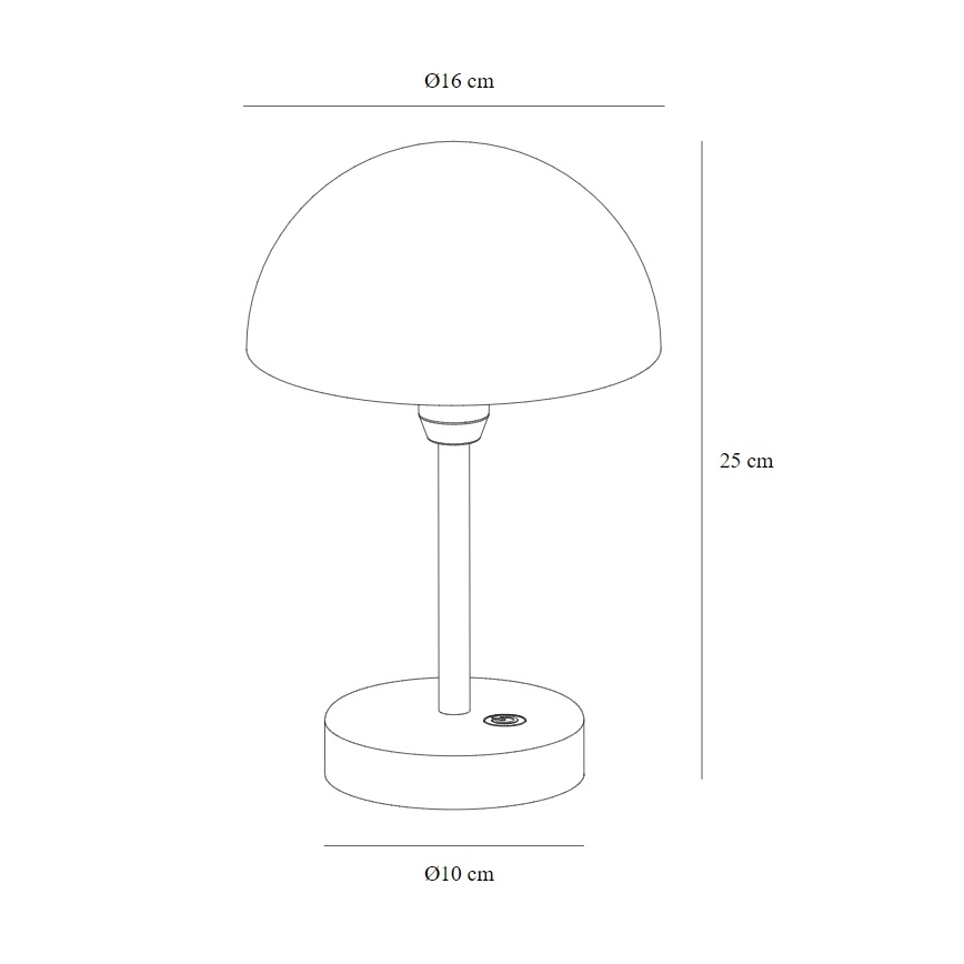 Nordlux - LED Stmívatelná nabíjecí venkovní stolní lampa ELLEN LED/2,8W/3,7V IP44 zelená