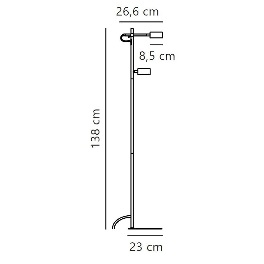 Nordlux - LED Stmívatelná stojací lampa CLYDE 2xLED/4W/230V