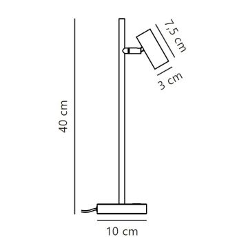 Nordlux - LED Stmívatelná stolní lampa OMARI LED/3,2W/230V černá