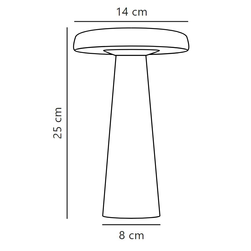 Nordlux - LED Stmívatelná venkovní stolní lampa ARCELLO LED/2,8W/3,7V IP54
