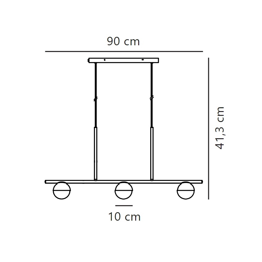 Nordlux - Lustr na lanku CONTINA 3xG9/5W/230V mosaz