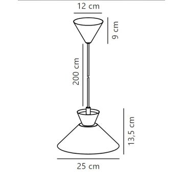 Nordlux - Lustr na lanku DIAL 1xE27/40W/230V pr. 25 cm bílá