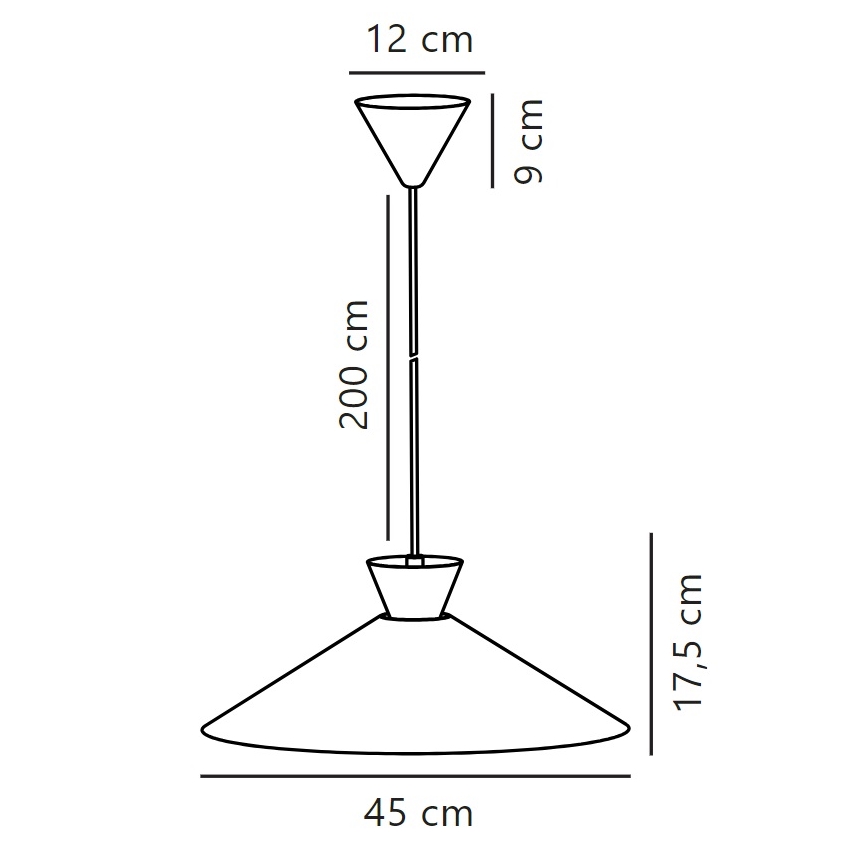 Nordlux - Lustr na lanku DIAL 1xE27/40W/230V pr. 45 cm černá