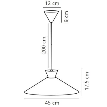 Nordlux - Lustr na lanku DIAL 1xE27/40W/230V pr. 45 cm žlutá