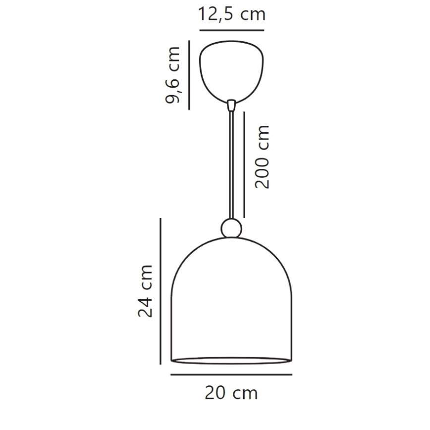 Nordlux - Lustr na lanku GASTON 1xE27/40W/230V modrá/bílá