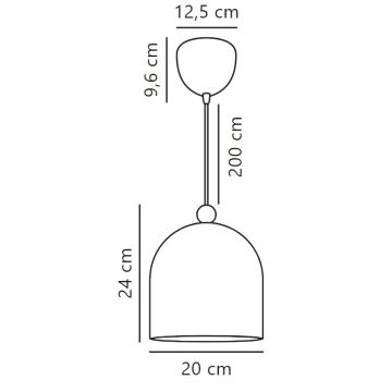 Nordlux - Lustr na lanku GASTON 1xE27/40W/230V růžová/bílá