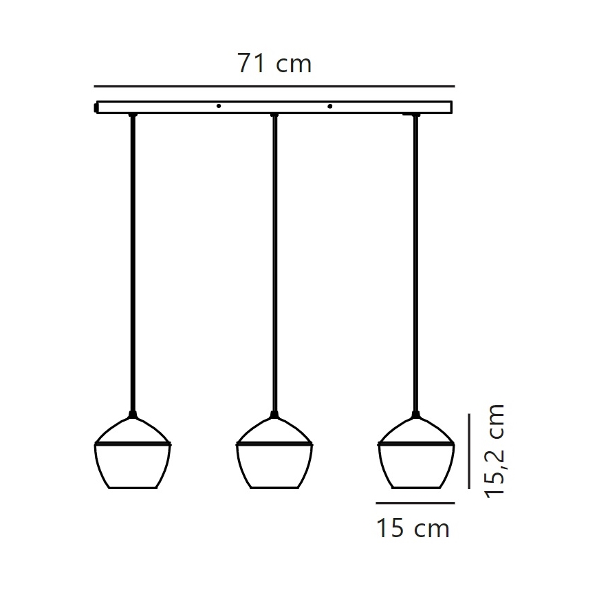 Nordlux - Lustr na lanku ORBIFORM 3xE14/25W/230V černá/šedá