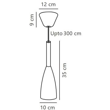 Nordlux - Lustr na lanku PURE 1xE27/40W/230V pr. 10 cm černá/ořech