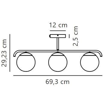 Nordlux - Lustr na tyči GRANT 3xE14/25W/230V zlatá