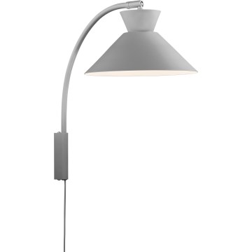 Nordlux - Nástěnná lampa DIAL 1xE27/40W/230V šedá