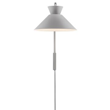 Nordlux - Nástěnná lampa DIAL 1xE27/40W/230V šedá