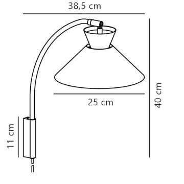 Nordlux - Nástěnná lampa DIAL 1xE27/40W/230V šedá