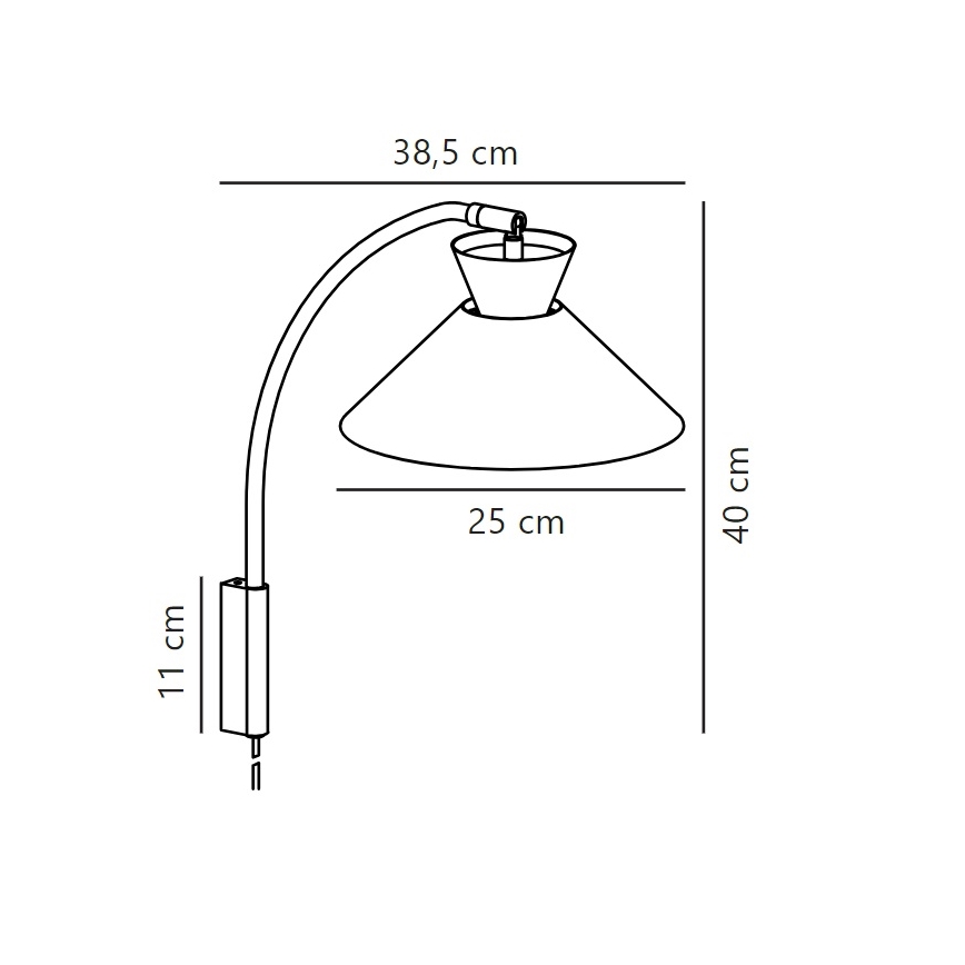 Nordlux - Nástěnná lampa DIAL 1xE27/40W/230V šedá