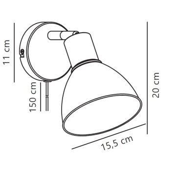 Nordlux - Nástěnné bodové svítidlo POP 1xE27/18W/230V bílá