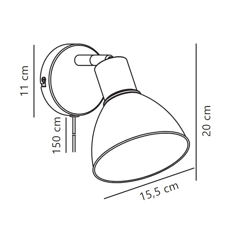 Nordlux - Nástěnné bodové svítidlo POP 1xE27/18W/230V bílá