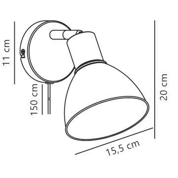 Nordlux - Nástěnné bodové svítidlo POP 1xE27/18W/230V mintová