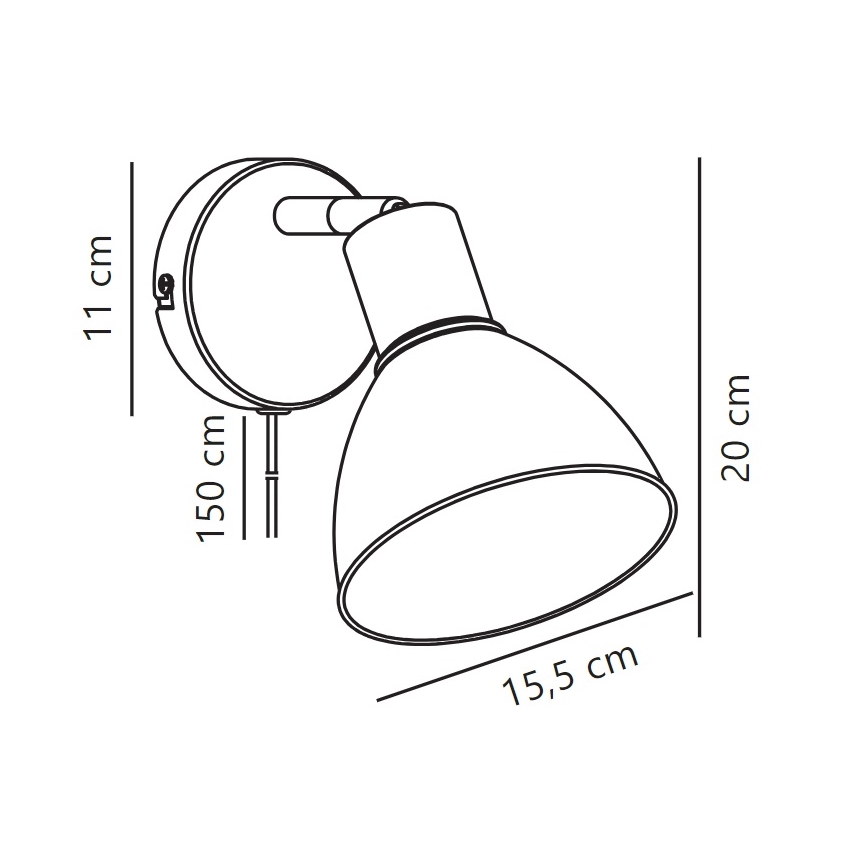 Nordlux - Nástěnné bodové svítidlo POP 1xE27/18W/230V mintová