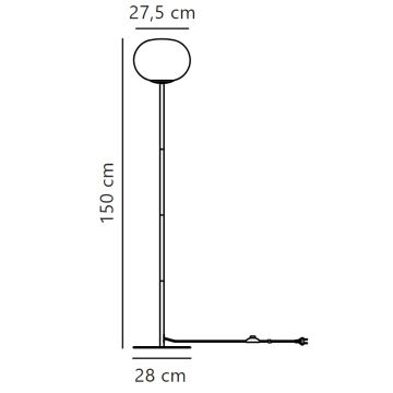 Nordlux - Stojací lampa ALTON 1xE27/25W/230V černá