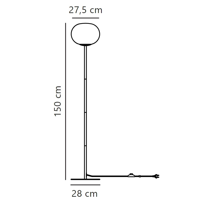 Nordlux - Stojací lampa ALTON 1xE27/25W/230V černá