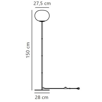 Nordlux - Stojací lampa ALTON 1xE27/25W/230V zlatá